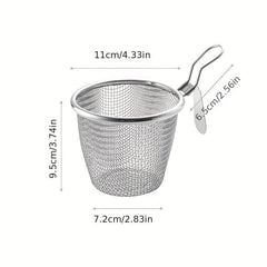 1pc Stainless Steel Hot Pot Colander Boiling Spicy Soup Noodle Net Colander