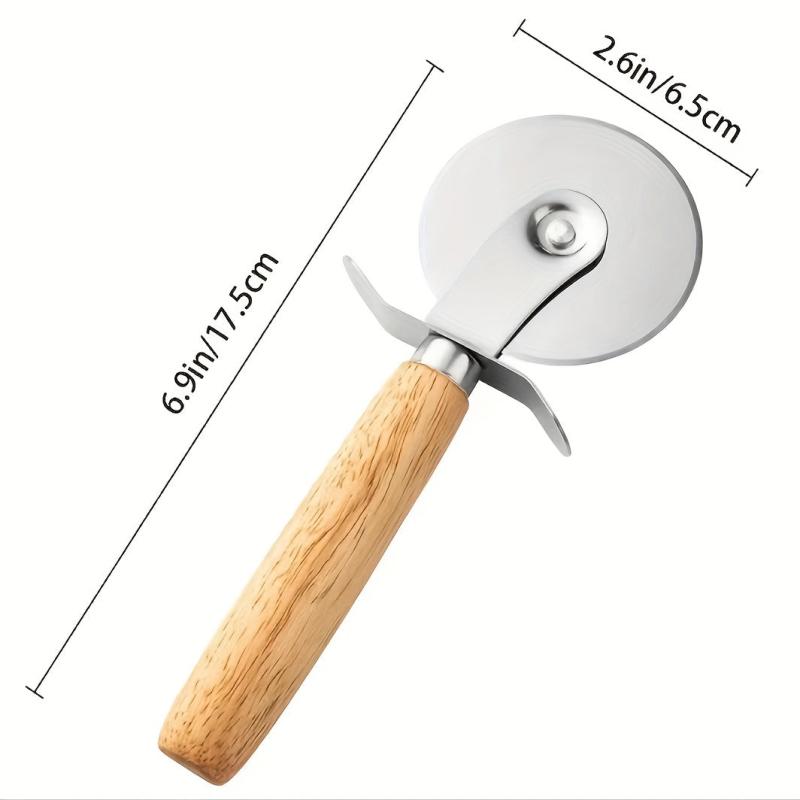 Stainless Steel Pizza Wheel Cutter Kitchen Gadget