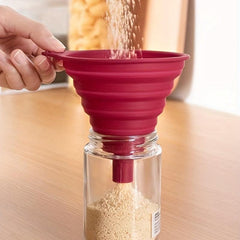 Foldable Large Caliber Funnel for Ice Bag Silicone