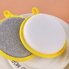 3pcs Double-sided Dishwashing Sponge Non-stick Pot Scouring Pad