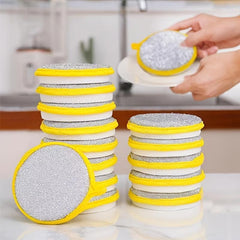 3pcs Double-sided Dishwashing Sponge Non-stick Pot Scouring Pad