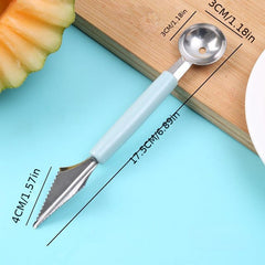 Stainless Steel Melon Baller Scoop Dual Side Fruit Carving Spoon