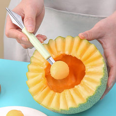 Stainless Steel Melon Baller Scoop Dual Side Fruit Carving Spoon