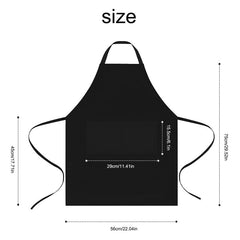 2pcs Polyester Apron Unisex Adjustable Cooking Apron Household Solid Apron