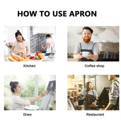 2pcs Polyester Apron Unisex Adjustable Cooking Apron Household Solid Apron