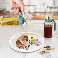 Glass Bottle With Scale Olive Bottle Soy Sauce Dispenser Vinegar Container