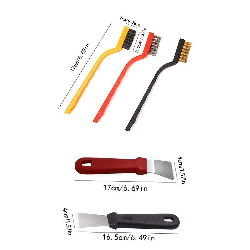 5pc Kitchen Deep Cleaning Brushes Set with Scrapers Spatula