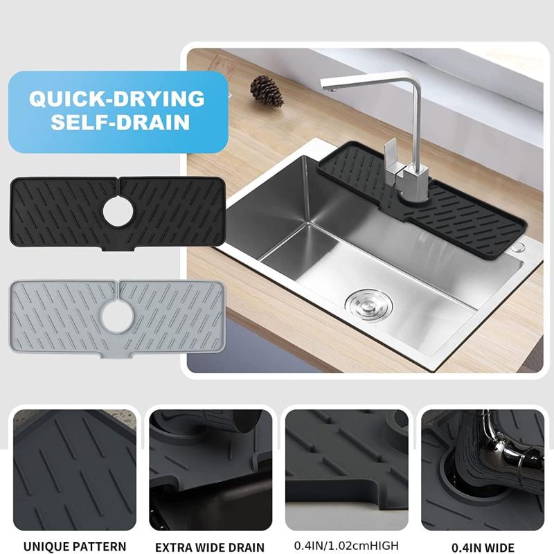 Silicone Faucet Splash Guard 18 X 5 9 Gray
