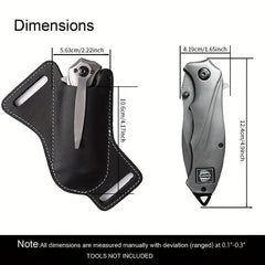 1pc Folding Sheath Leather Cover 12.7cm Waist Bag Tactical Tool Cover