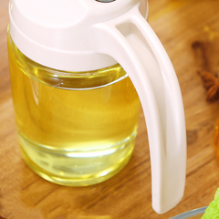 Glass Dispenser Bottle for Kitchen Storage & Seasoning