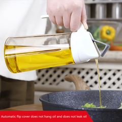Glass Dispenser Bottle for Kitchen Storage & Seasoning