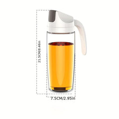 Glass Dispenser Bottle for Kitchen Storage & Seasoning