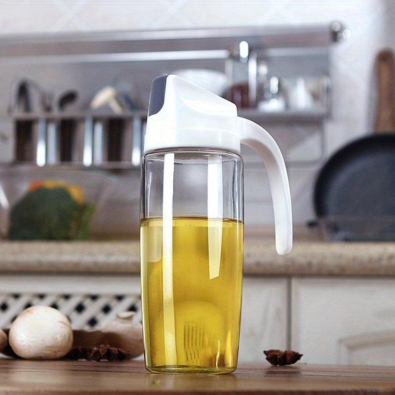 Glass Dispenser Bottle for Kitchen Storage & Seasoning