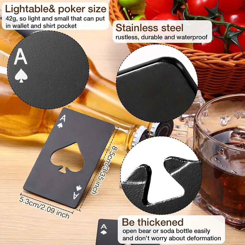 10pcs Stainless Steel Bottle Openers for Weddings and Parties