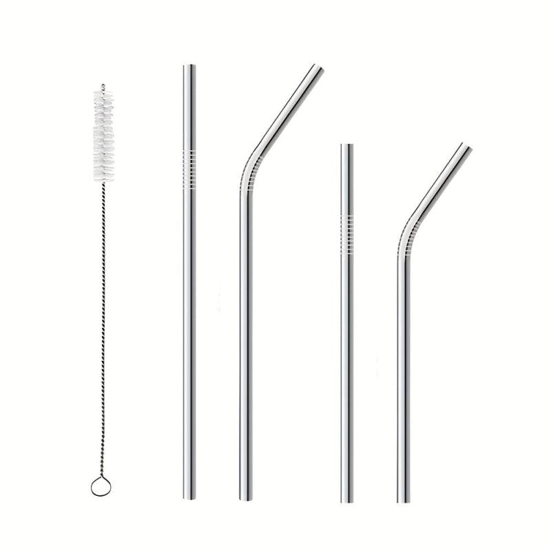 15pcs Reusable Stainless Steel Colorful Straws Set for 30oz & 20oz Tumblers