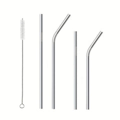 15pcs Reusable Stainless Steel Colorful Straws Set for 30oz & 20oz Tumblers
