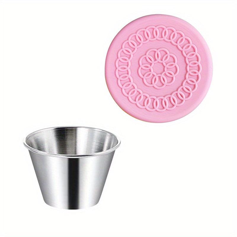Stainless Steel Sauce Cup with Silicone Lid, Set of 6
