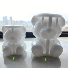 2pcs Bear Ice Cube Mold Silicone DIY Pudding Mould Ice Coffee Juice Cocktail Tra