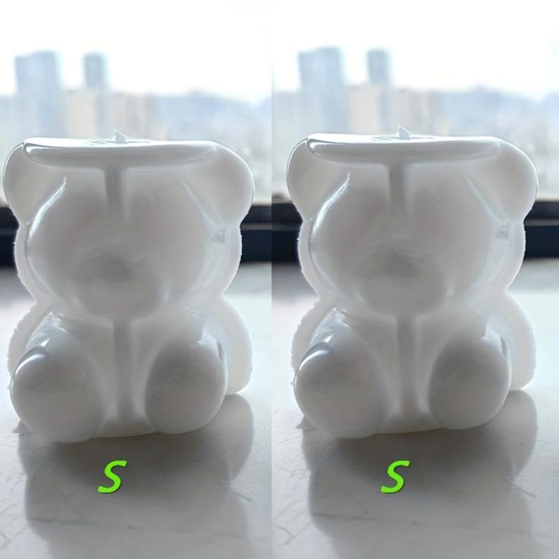 2pcs Bear Ice Cube Mold Silicone DIY Pudding Mould Ice Coffee Juice Cocktail Tra