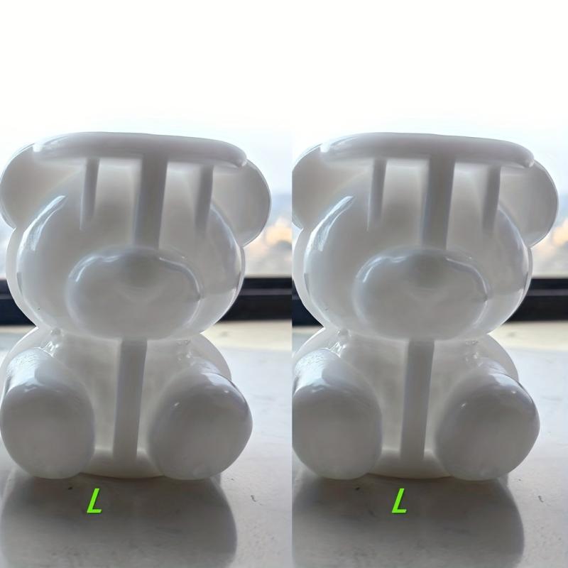 2pcs Bear Ice Cube Mold Silicone DIY Pudding Mould Ice Coffee Juice Cocktail Tra