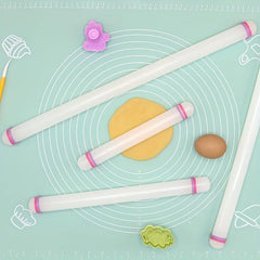 Adjustable Ring Plastic Rolling Pin Non Stick Dough Roller Fondant Tool