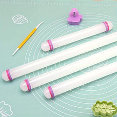 Adjustable Ring Plastic Rolling Pin Non Stick Dough Roller Fondant Tool