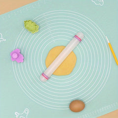 Adjustable Ring Plastic Rolling Pin Non Stick Dough Roller Fondant Tool