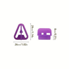 40PCS Purple Alphabet Number Cutter Set Fondant Cake Decorative