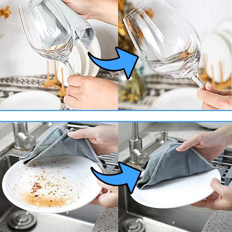 5 Pack Miracle Cleaning Cloths 40x30cm Streak Reusable Easy to Clean