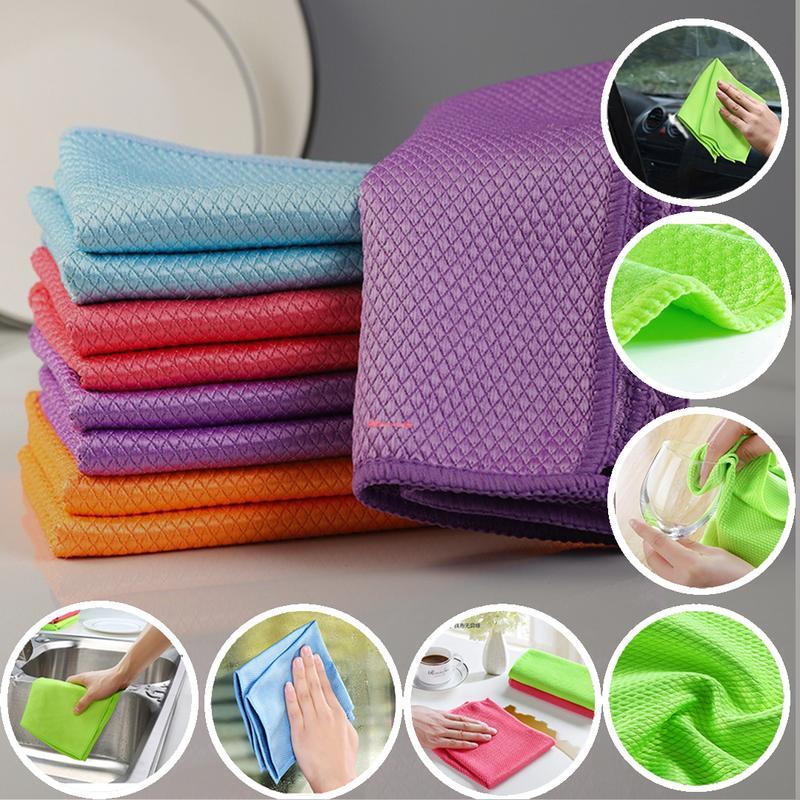 5 Pack Miracle Cleaning Cloths 40x30cm Streak Reusable Easy to Clean