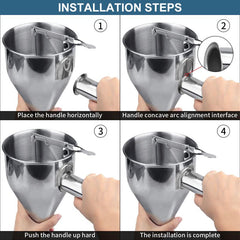 Stainless Steel Batter Funnel with Stand for Baking