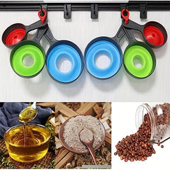 3pcs Wide Mouth Silicone Collapsible Funnel Kitchen Gadget Set