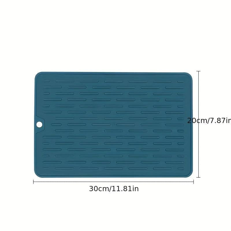 2pcs Dish Drying Pad Kitchen Countertop Absorbent Mat Soft Diatom Mud