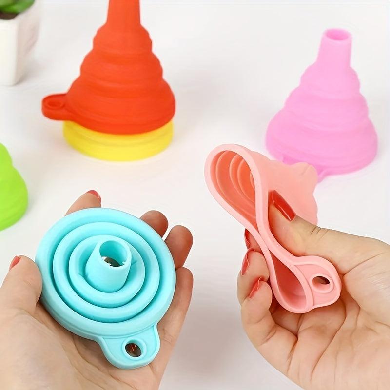 1pc Mini Silicone Collapsible Funnel for Water Liquid Kitchen Gadgets
