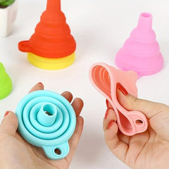 1pc Mini Silicone Collapsible Funnel for Water Liquid Kitchen Gadgets