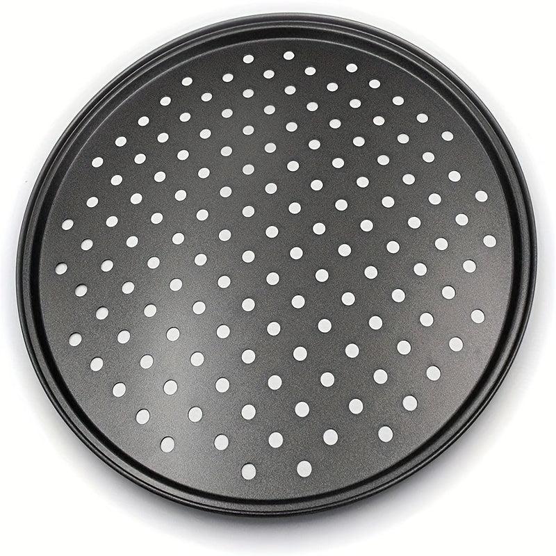 1pc Nonstick Metal Pizza Pan With Holes Round Pizza Tray