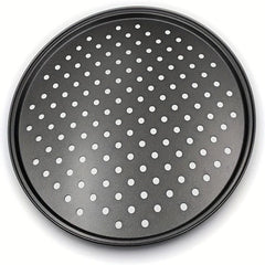 1pc Nonstick Metal Pizza Pan With Holes Round Pizza Tray
