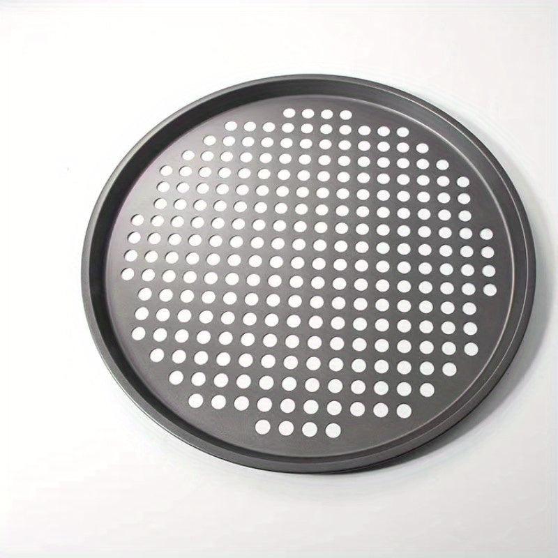 1pc Nonstick Metal Pizza Pan With Holes Round Pizza Tray