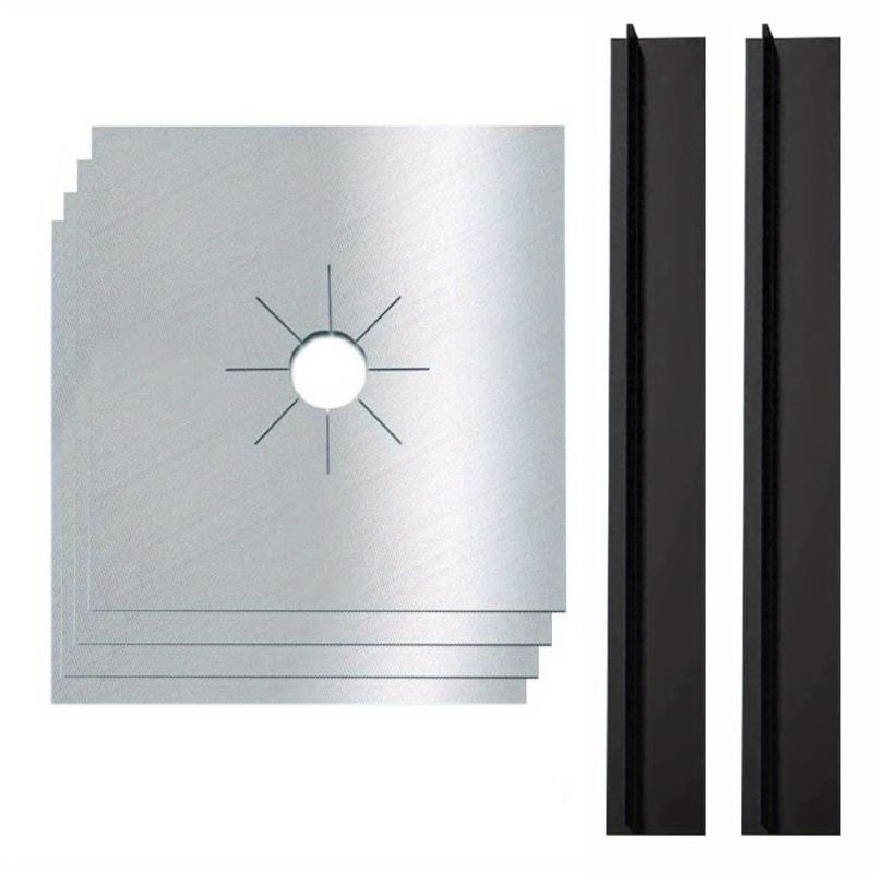 4pcs 0.2mm Gas Stove Mat High Temp Safe Non-toxic