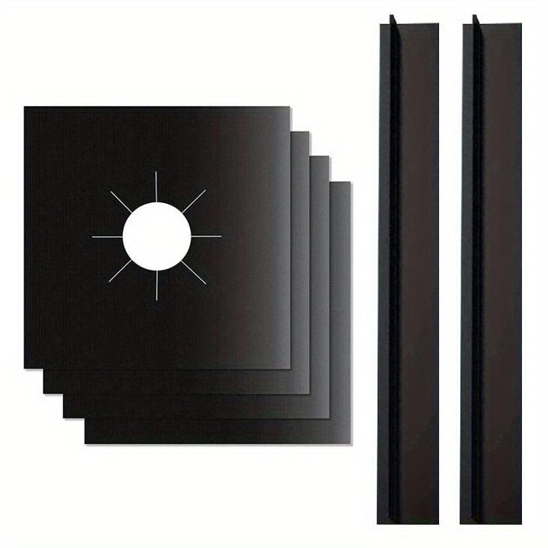 4pcs 0.2mm Gas Stove Mat High Temp Safe Non-toxic