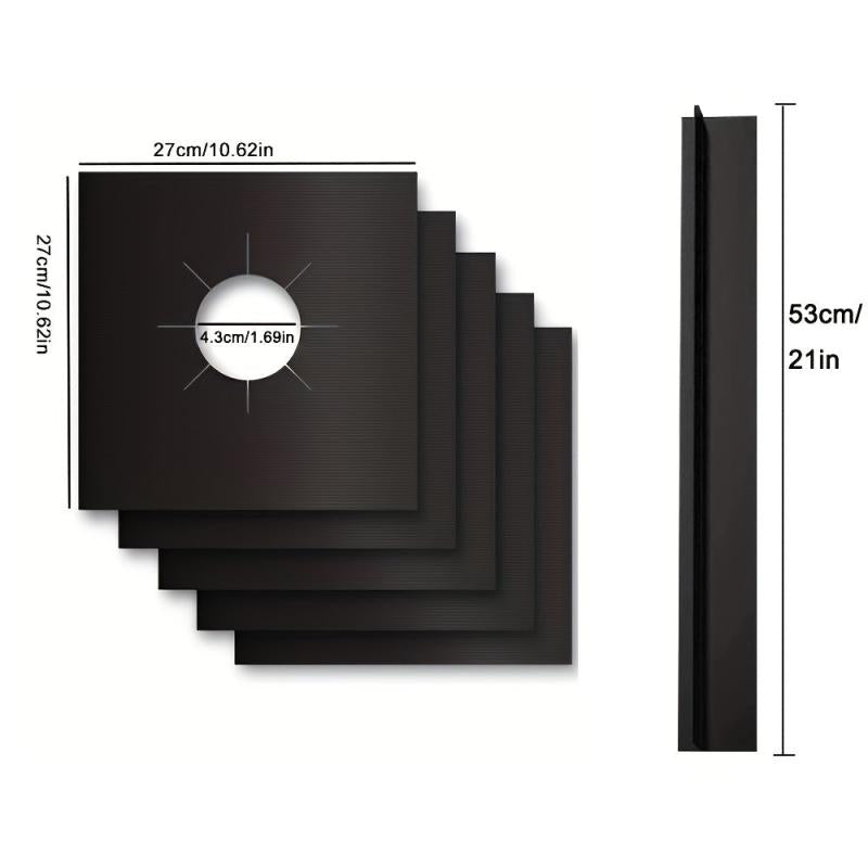 4pcs 0.2mm Gas Stove Mat High Temp Safe Non-toxic