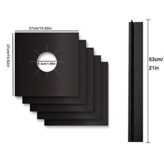 4pcs 0.2mm Gas Stove Mat High Temp Safe Non-toxic