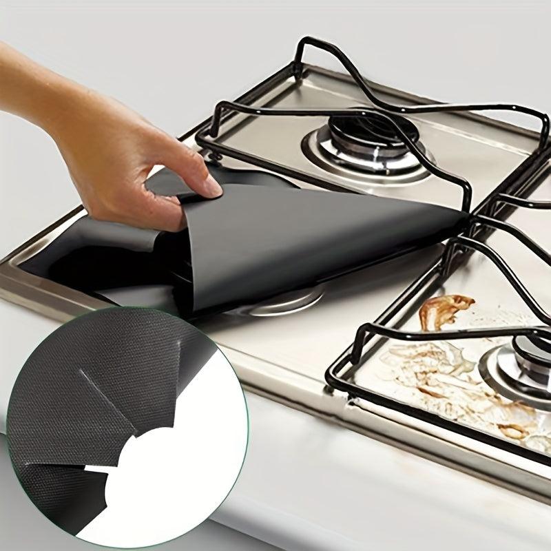 4pcs 0.2mm Gas Stove Mat High Temp Safe Non-toxic