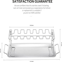 Grill Rack Chicken Wing Leg Rack Stainless Steel Foldable BBQ Rack