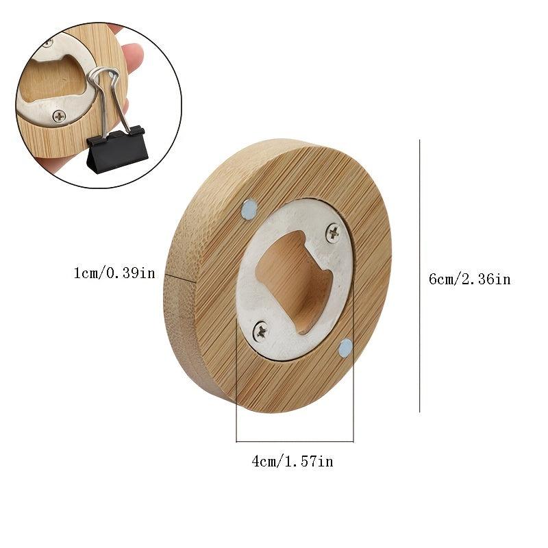 Magnetic Bamboo Bottle Opener for Restaurants and Bars