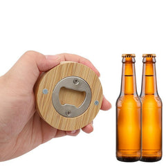 Magnetic Bamboo Bottle Opener for Restaurants and Bars