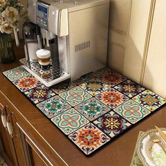 Vintage American Brick Coffee Maker Mat - Kitchen Accessory