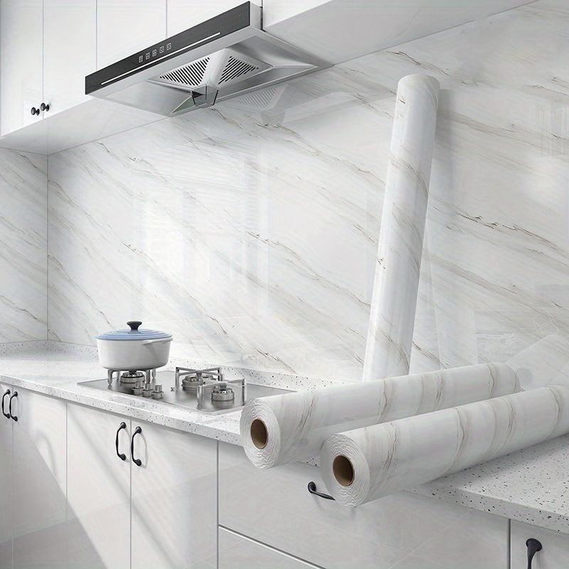Marble Self Adhesive Waterproof Wallpaper Kitchen High Temperature Resistance