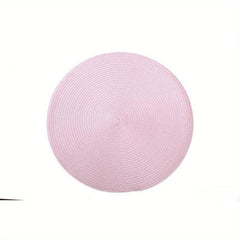 Round Braided Placemats Table Mats Woven Washable Non Slip Place Mats