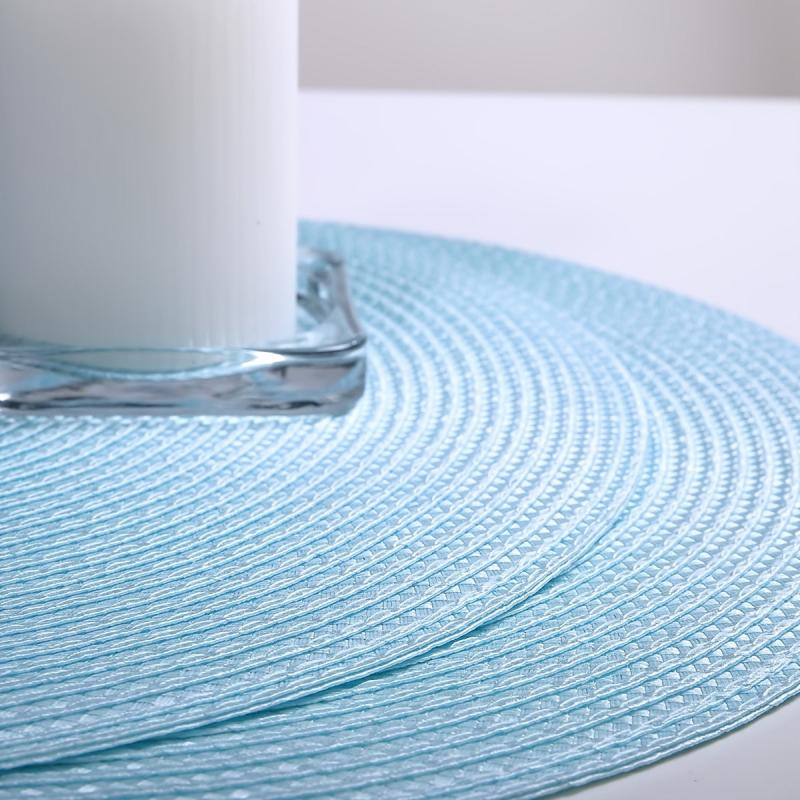Round Braided Placemats Table Mats Woven Washable Non Slip Place Mats